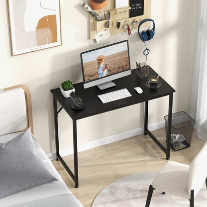 Compact Bureau – Computerbureau – Gametafel – Werktafel – Bijzettafel – Zwart Metalen Frame – Stevig MDF – 90 kg Draagkracht