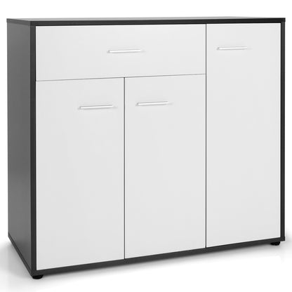 Dressoir – Ladekast – Opbergkast – Keukenkast – Buffetkast – Modern Design – Verstelbare Plank – Anti-Kantel Mechanisme – 88x40x80 cm – Metaal & Houtfineer