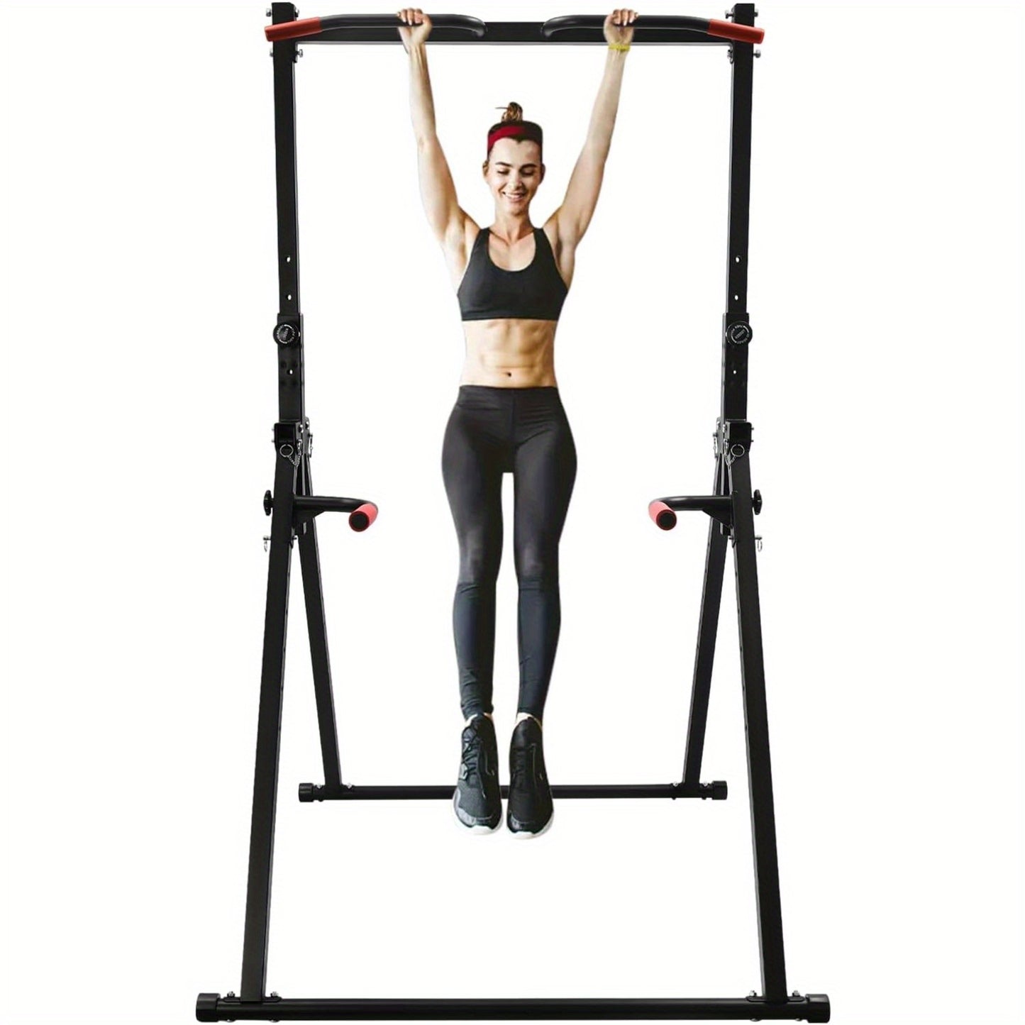 Multifunctionele Optrekstang – Pull-up Bar – Klimrek – Fitnessstang – Krachtstation – Verstelbare Hoogte – Driepoot Driehoekige Steun – Roestvrij Staal – Zwart