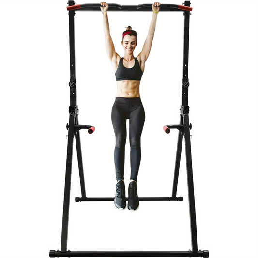 Multifunctionele Optrekstang – Pull-up Bar – Klimrek – Fitnessstang – Krachtstation – Verstelbare Hoogte – Driepoot Driehoekige Steun – Roestvrij Staal – Zwart