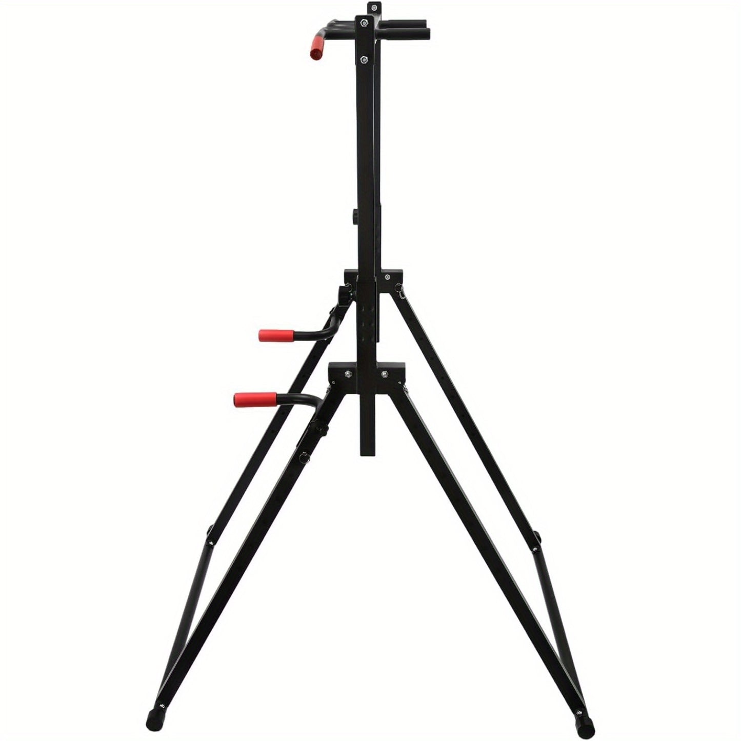 Multifunctionele Optrekstang – Pull-up Bar – Klimrek – Fitnessstang – Krachtstation – Verstelbare Hoogte – Driepoot Driehoekige Steun – Roestvrij Staal – Zwart