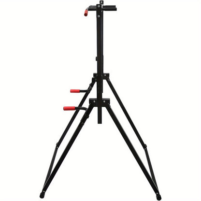 Multifunctionele Optrekstang – Pull-up Bar – Klimrek – Fitnessstang – Krachtstation – Verstelbare Hoogte – Driepoot Driehoekige Steun – Roestvrij Staal – Zwart