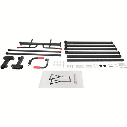 Multifunctionele Optrekstang – Pull-up Bar – Klimrek – Fitnessstang – Krachtstation – Verstelbare Hoogte – Driepoot Driehoekige Steun – Roestvrij Staal – Zwart