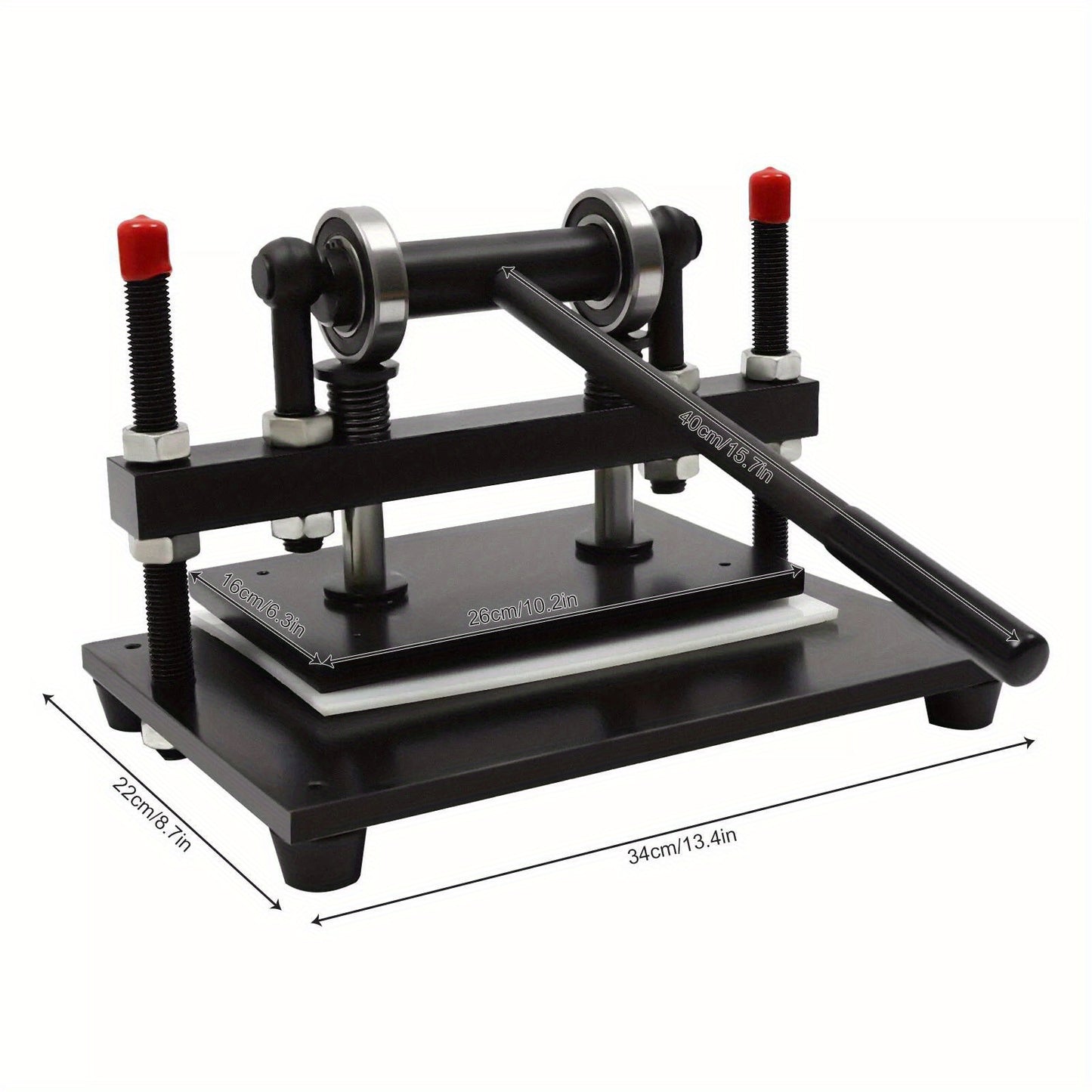 Handmatige Leren Snijmachine – Leer Snijder – Stoffen Snijmachine – Papier Snijder – Foam Snijmachine – 2 Ton Drukkracht – Instelbare Snijhoogte 4 cm – Zwart