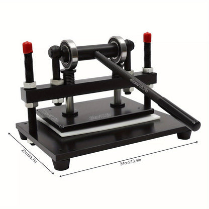 Handmatige Leren Snijmachine – Leer Snijder – Stoffen Snijmachine – Papier Snijder – Foam Snijmachine – 2 Ton Drukkracht – Instelbare Snijhoogte 4 cm – Zwart