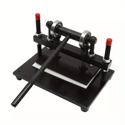 Handmatige Leren Snijmachine – Leer Snijder – Stoffen Snijmachine – Papier Snijder – Foam Snijmachine – 2 Ton Drukkracht – Instelbare Snijhoogte 4 cm – Zwart