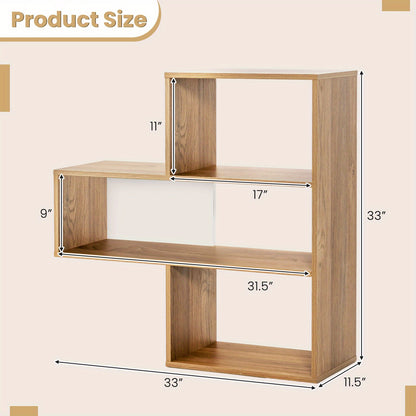 boekenkast – boekenrek – vakkenkast – opbergkast – stellingkast – MDF hout – antikantelbeveiliging – 3 open vakken – natuurlijke houtlook – compact design