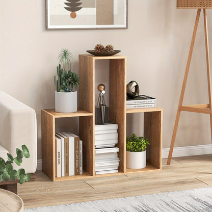 boekenkast – boekenrek – vakkenkast – opbergkast – stellingkast – MDF hout – antikantelbeveiliging – 3 open vakken – natuurlijke houtlook – compact design