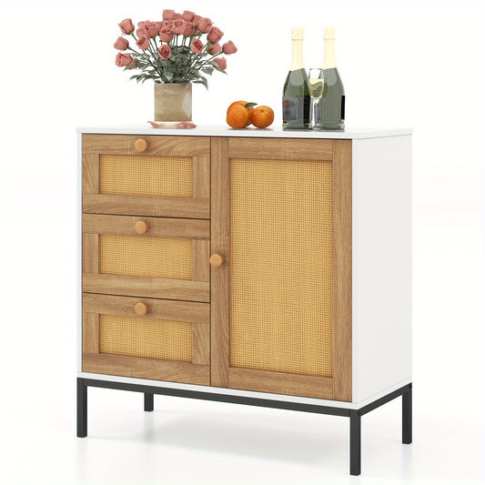 Modern Wit Bureau – Computertafel – Werkplek – Studiebureau – Bureautafel – Met Lade En Kast – Stevig MDF Hout – Ruim Tafelblad