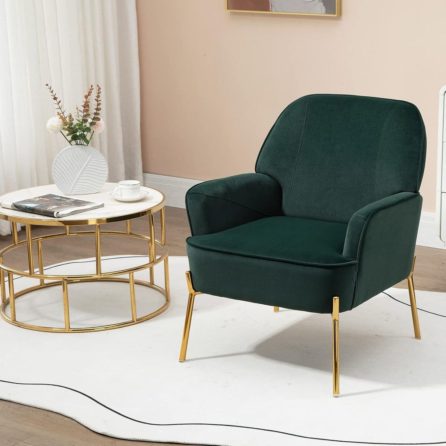 Velvet Fauteuil – Loungestoel – Zitzak – Sessel – Relaxstoel – Donkergroen – Hoogwaardig Fluweel – Max Belasting 135 kg