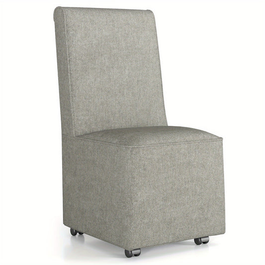 Fauteuil – Accentstoel – Loungestoel – Leunstoel – Zetel – Modern – Armless – Linnen Stof – Verwijderbare Hoes – Comfortabele Zit – Weerstandscasters