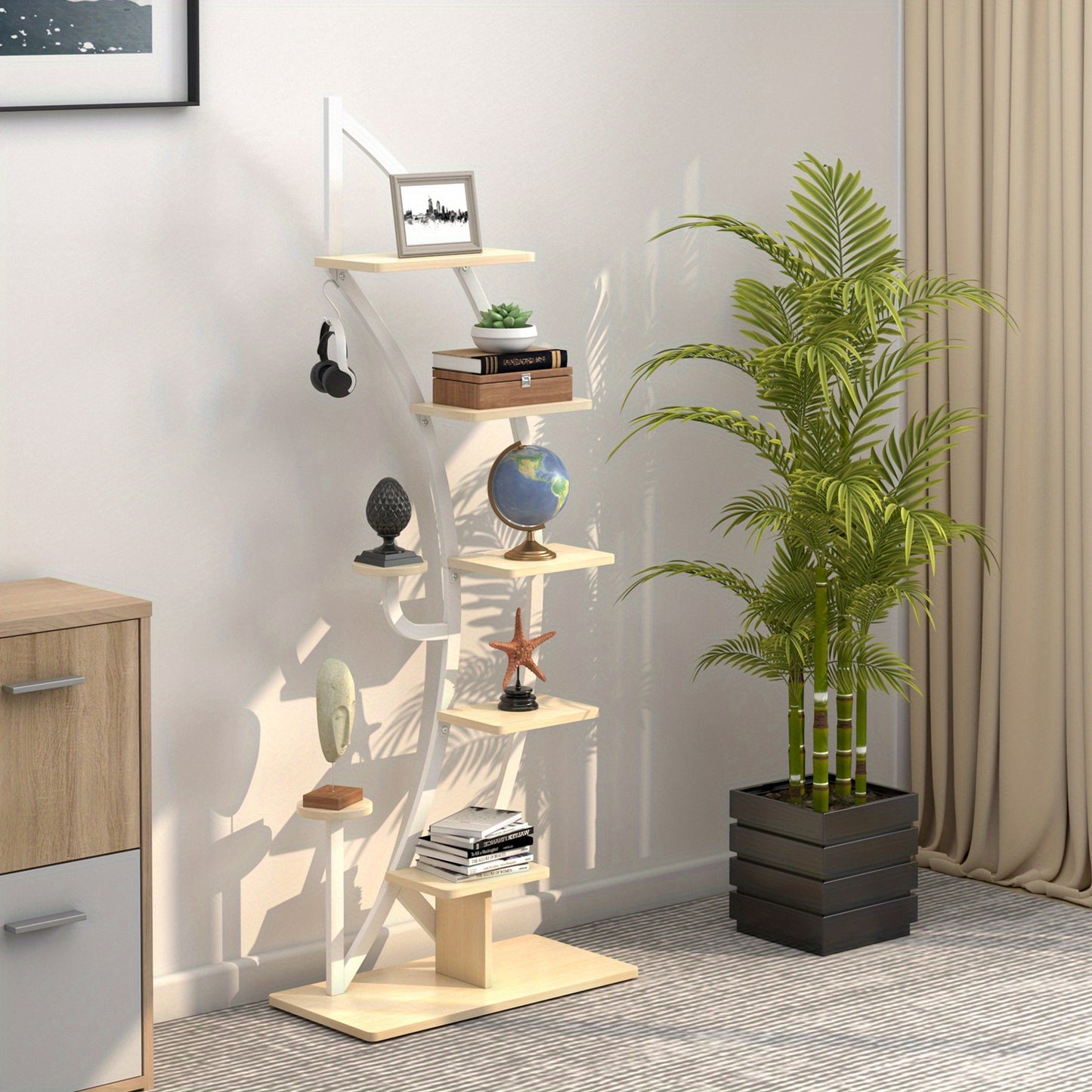 Metalen Eetkamerstoelen – Stoelen Set – Stapelbare Bistro Stoelen – Industrieel Design – Wit – Afneembare Rugleuning – Antislip Voetjes