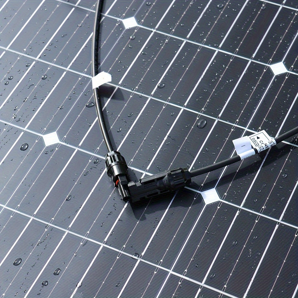 200W Flexible Solar Panel Kit 2X100 Watt 12 Volt Monocrystalline Off-Grid System And 20A Controller Kit PV Battery Charging for Home RV Boat Trailer Outdoor Camping (White Panel)