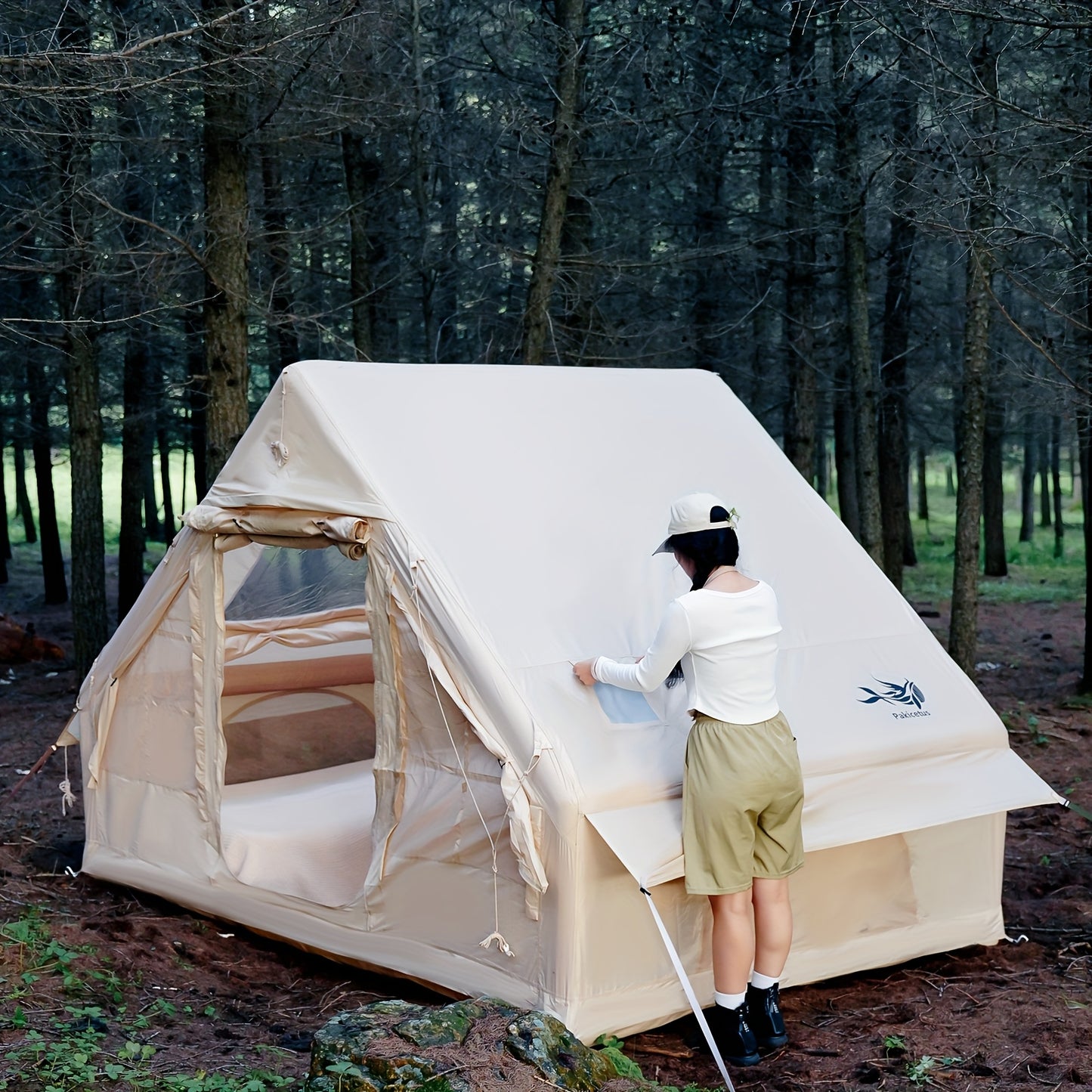 6-Persoons Opblaasbare Tent – XXL Kampeertent – Lucht Tent – Familie Tent – Groepstent – Weerbestendig Polyester – Snelle Zelfstandige Opzet