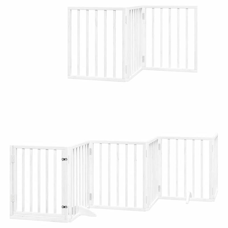 Hondenren – Puppyren – Hondenkennel – Hekken – Hondenhek – Inklapbaar – Hoogwaardig Populierenhout – 450 cm Lang – Met Deur – Modulair – Stevig & Duurzaam