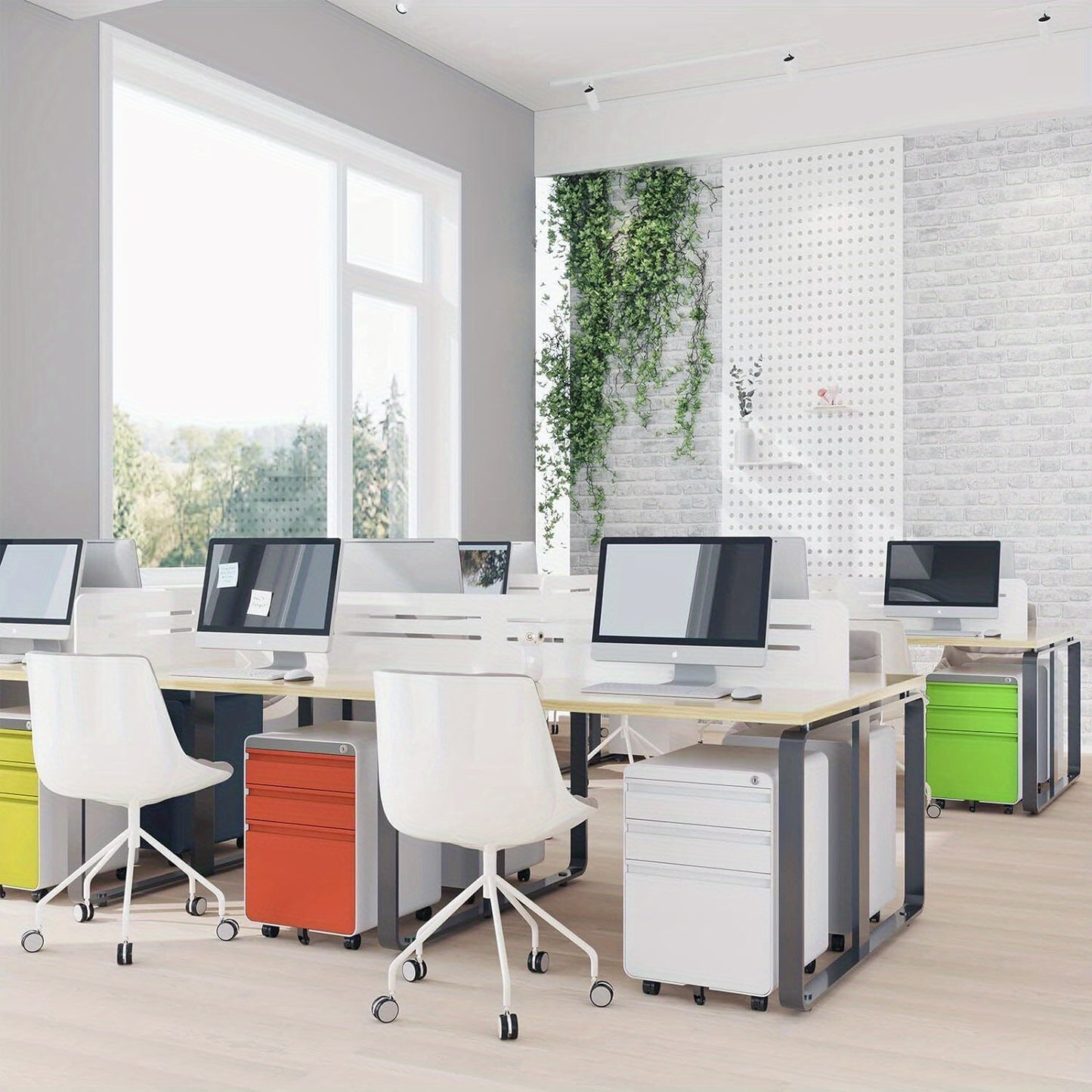 Mobiele Ladeblok – Rollende Kast – Ladenblok – Opbergkast – Archiefkast – Gepoedercoat Staal – Anti-Kantel Ontwerp – Met Slot – Verplaatsbaar – Zwart – 3 Laden – Organiser – Hangmappenruimte – Compact – Duurzaam
