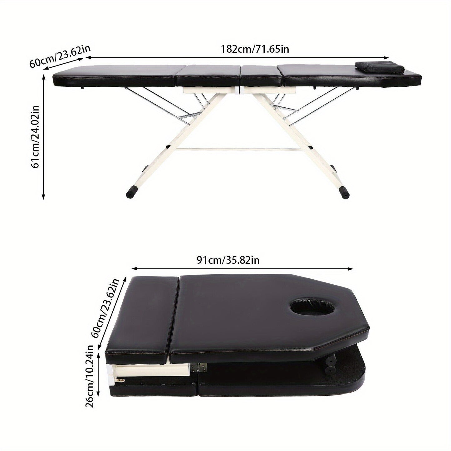 Massagetafel – Massagebed – Tattoo Tafel – Schoonheidstafel – Spa Tafel – Inklapbaar & Draagbaar – Water- en Oliebestendig PVC
