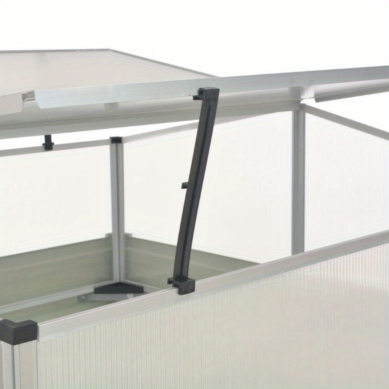 Kas – Kasje – Mini Kas – Groentekas – Plantenkas – Antraciet – Gegalvaniseerd Staal – 100x100x77 cm – Weerbestendig & Robuust