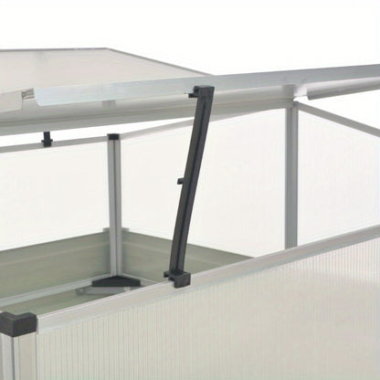 Kas – Kasje – Mini Kas – Groentekas – Plantenkas – Antraciet – Gegalvaniseerd Staal – 100x100x77 cm – Weerbestendig & Robuust