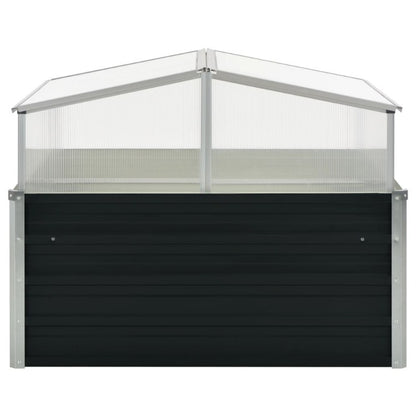 Kas – Kasje – Mini Kas – Groentekas – Plantenkas – Antraciet – Gegalvaniseerd Staal – 100x100x77 cm – Weerbestendig & Robuust