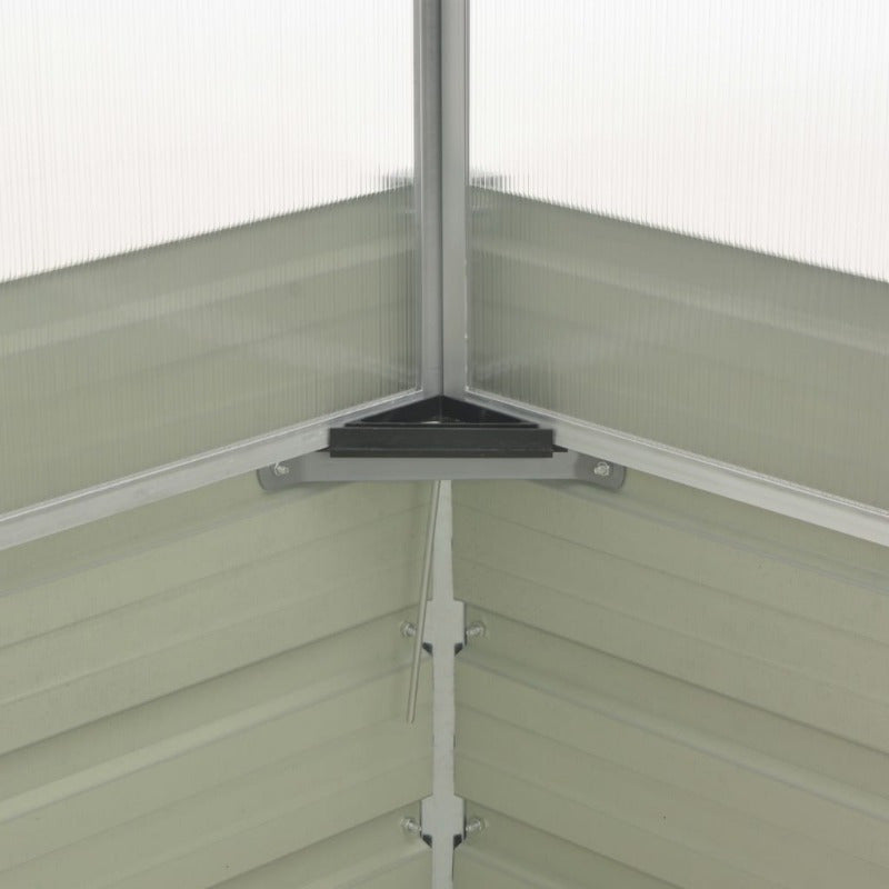 Kas – Kasje – Mini Kas – Groentekas – Plantenkas – Antraciet – Gegalvaniseerd Staal – 100x100x77 cm – Weerbestendig & Robuust
