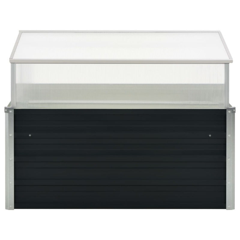 Kas – Kasje – Mini Kas – Groentekas – Plantenkas – Antraciet – Gegalvaniseerd Staal – 100x100x77 cm – Weerbestendig & Robuust