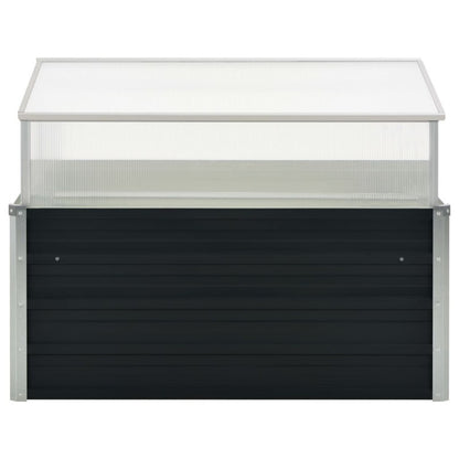 Kas – Kasje – Mini Kas – Groentekas – Plantenkas – Antraciet – Gegalvaniseerd Staal – 100x100x77 cm – Weerbestendig & Robuust