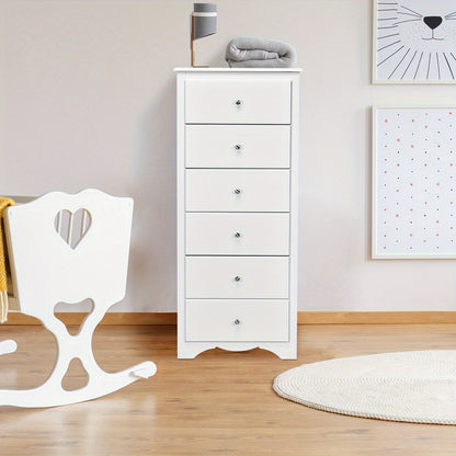 Ladeblok – Ladekast – Ladekastje – Bureaukast – Opbergkast – 6 Lades – Wit – Hoog & Ruim