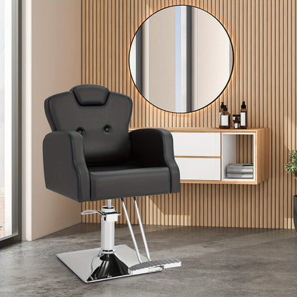 Kappersstoel – Barber Chair – Salonstoel – Hairstyling Stoel – Knipstoel – Hydraulisch Verstelbaar – 360° Draaibaar – Gewichtscapaciteit 150 kg – Zithoogte Verstelbaar 54,5-69,5 cm
