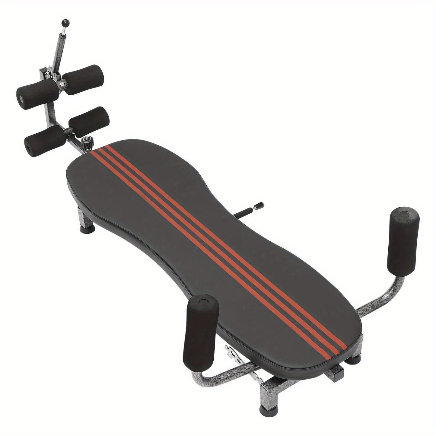 Rugstretcher – Rugtrainer – Rugdecompressie – Rugrekker – Terugstretcher – Verstelbaar 145-185 cm – Stevig Stalen Frame met PU Schuimrugleuning – Max 150 kg Draagkracht – Zwart