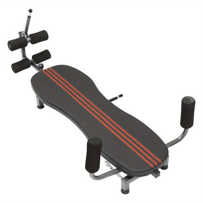 Rugstretcher – Rugtrainer – Rugdecompressie – Rugrekker – Terugstretcher – Verstelbaar 145-185 cm – Stevig Stalen Frame met PU Schuimrugleuning – Max 150 kg Draagkracht – Zwart