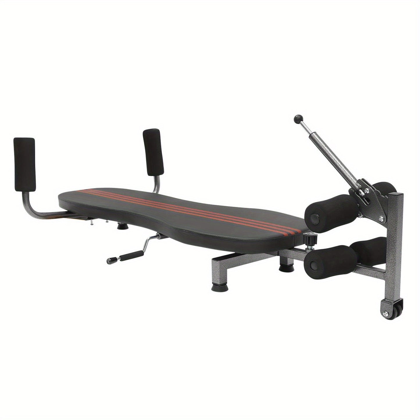Rugstretcher – Rugtrainer – Rugdecompressie – Rugrekker – Terugstretcher – Verstelbaar 145-185 cm – Stevig Stalen Frame met PU Schuimrugleuning – Max 150 kg Draagkracht – Zwart