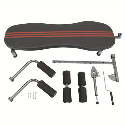 Rugstretcher – Rugtrainer – Rugdecompressie – Rugrekker – Terugstretcher – Verstelbaar 145-185 cm – Stevig Stalen Frame met PU Schuimrugleuning – Max 150 kg Draagkracht – Zwart