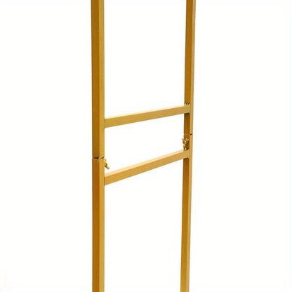 Metalen Kledingrek – Kledinghanger – Kledingstang – Garderoberek – Kledingstandaard – Gouden Kleur – Hoogte 190 cm – Stevig Metaal