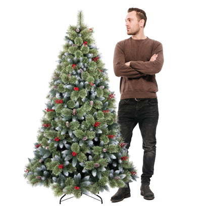 Kerstboom – Kunstkerstboom – Nepspar – Sneeuwboom – Dennenboom – 180 cm Hoog – Brandwerend PVC en PP