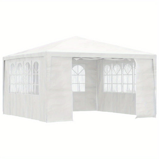 4X4 M Pavilion Party Tent, Stable, Waterproof, Winterproof, UV Protection, Garden Pavilion, Festival Tent, Beer Tent, Camping Tent with Side Panels And Windows for Garden And Camping