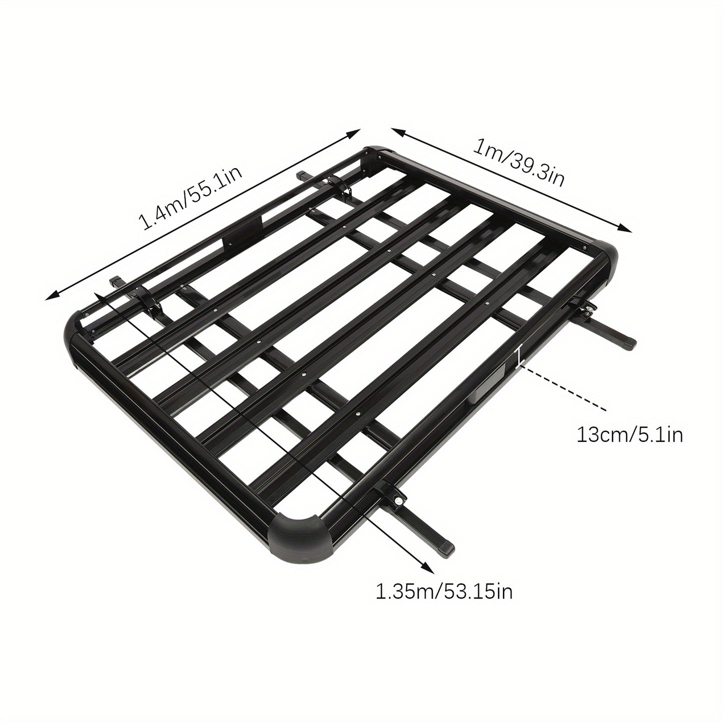 Dakmand SUV – Dakbak – Dakdrager – Bagagekorf – Opbergbak – Zwart – Verstelbaar 100-135 cm – Draagkracht 150 kg