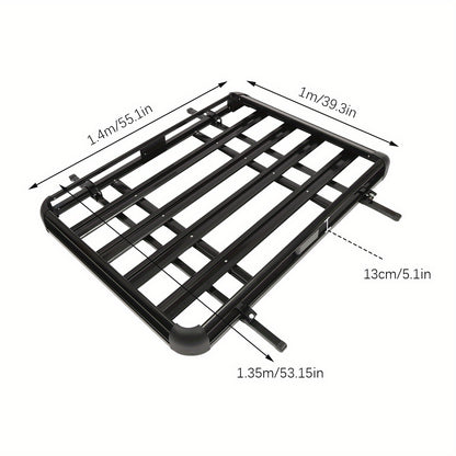 Dakmand SUV – Dakbak – Dakdrager – Bagagekorf – Opbergbak – Zwart – Verstelbaar 100-135 cm – Draagkracht 150 kg