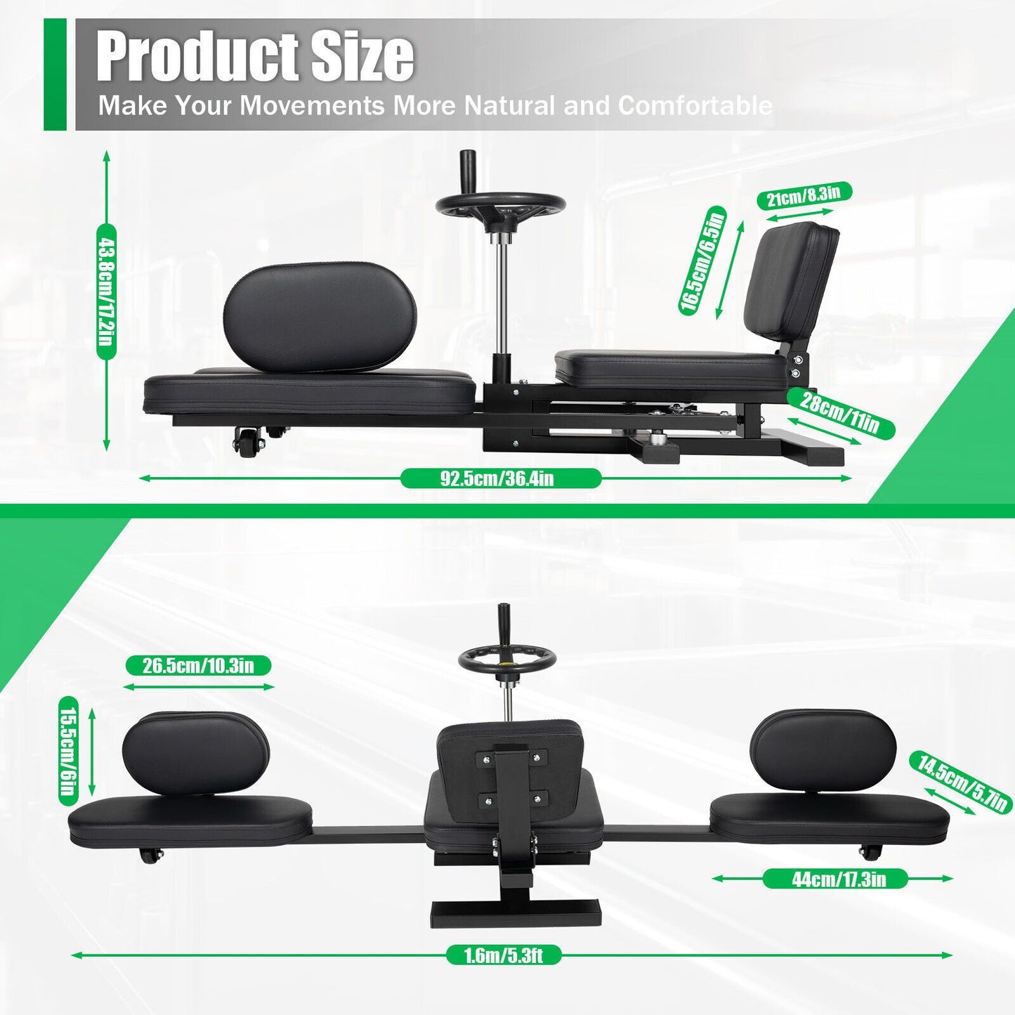 Beentrainingsmachine – Beentrekker – Stretchapparaat – Benenstretcher – Splittrainer – Zwart – Verstelbaar tot 200° – Comfortabele Kussens voor Gewrichtsontlasting