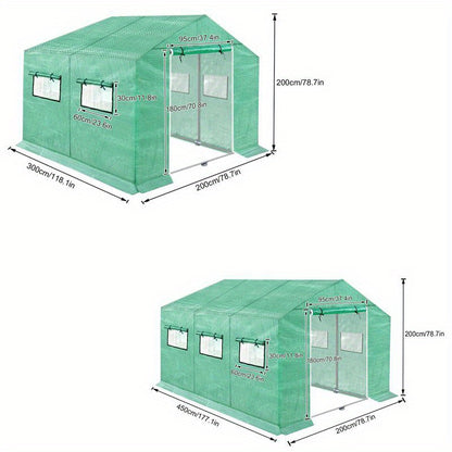 Kweekkas – Tuinkas – Broeikas – Serre – Foliekas – 3x2x2m – Gegalvaniseerd Stalen Frame – Isolerende UV-Beschermende Hoes