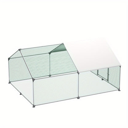 Galvanised steel Chicken coop outdoor with lock, small animal cages, outdoor enclosures, chicken coops, chicken/bird poultry cages with roof, cages, small animal cages (3x4m)