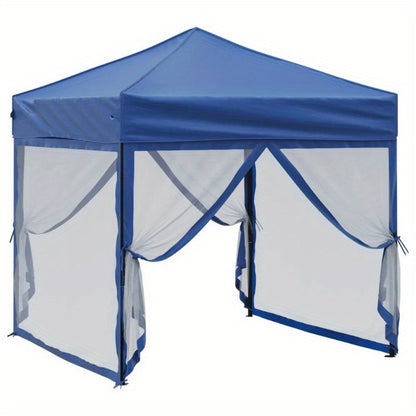 Outdoor Pavilion, Patio Tent, Party Tent, Foldable Party Tent, Side Wall Blue 2X2 Meters