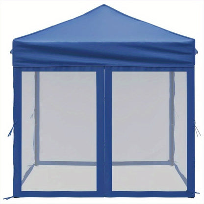 Outdoor Pavilion, Patio Tent, Party Tent, Foldable Party Tent, Side Wall Blue 2X2 Meters