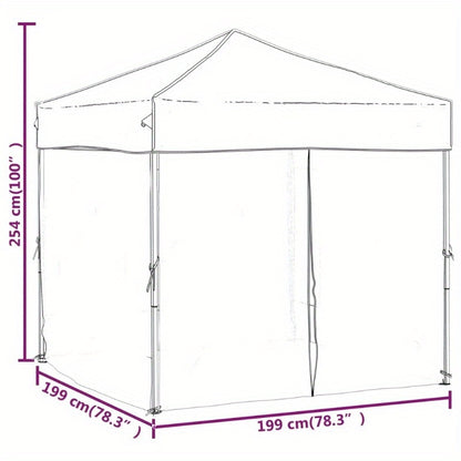 Outdoor Pavilion, Patio Tent, Party Tent, Foldable Party Tent, Side Wall Blue 2X2 Meters