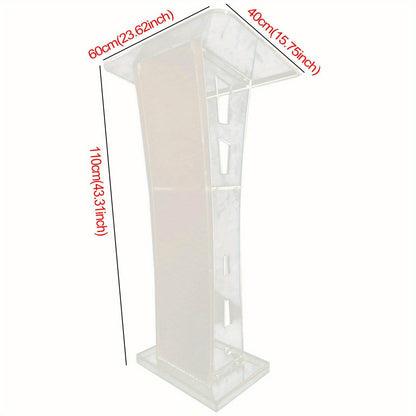 Spreekgestoelte – Lessenaar – Podium – Katheder – Presentatiemeubel – Transparant Acryl – 60x40 cm – Stevig & Schokvrij