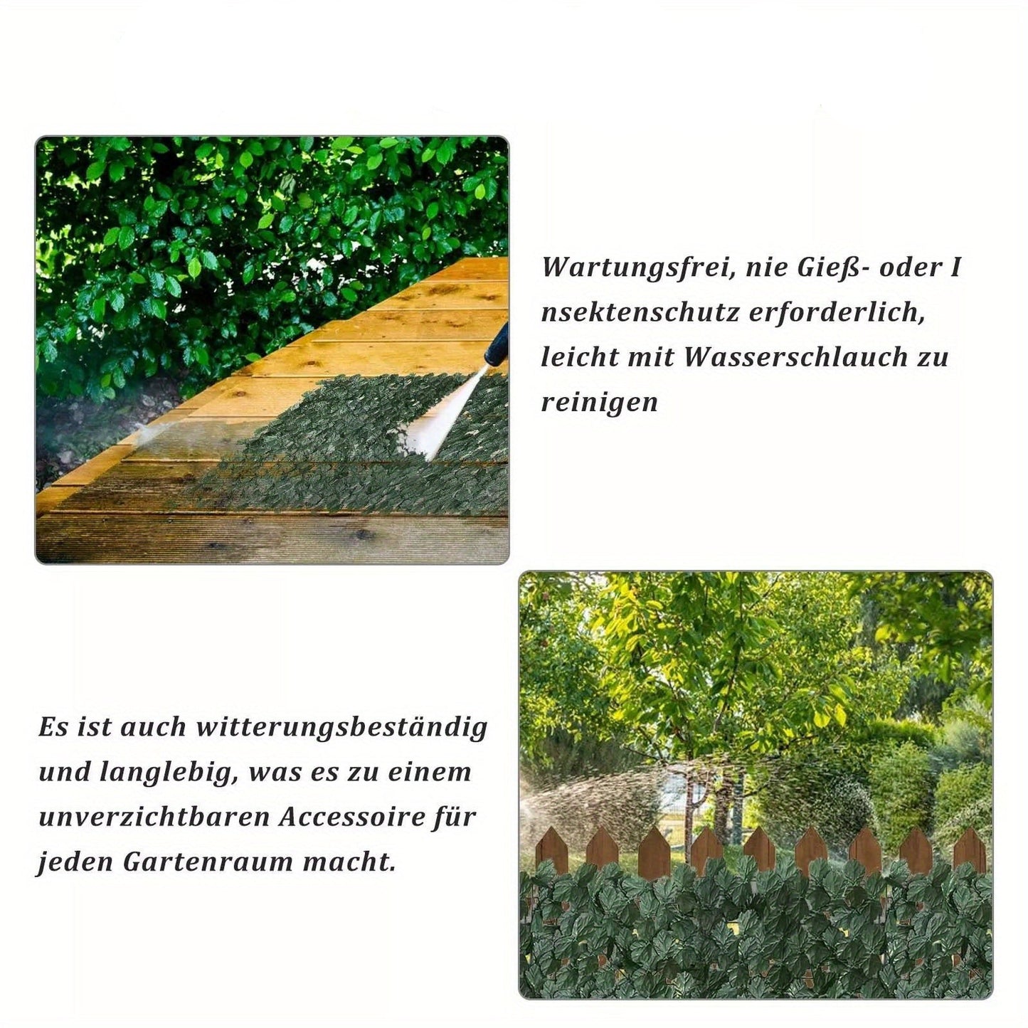 Kunsthaag – Kunstplant Heg – Kunst Klimop – Tuinscherm – Balkonscherm – 1x3 Meter – UV-bestendig Polyester – Onderhoudsvrij