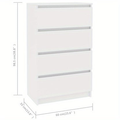 Dressoir – Buffetkast – Opbergkast – Ladekast – Woonkamerkast – Wit – Compact 60x35x98,5 cm – Gemaakt Van Hardhout
