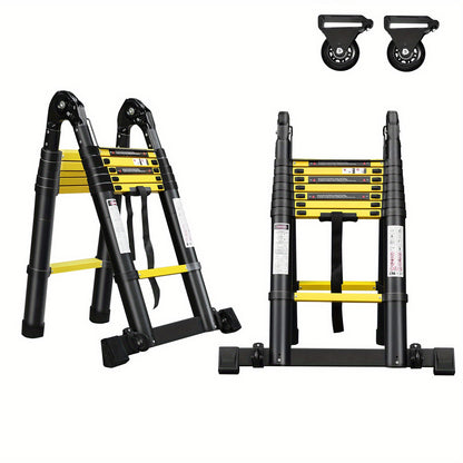 Telescopische Ladder – Telescoopladder – Opvouwbare Ladder – Uitschuifladder – Vouwladder – Aluminium – Max. 150 kg Draagvermogen – Compact & Lichtgewicht
