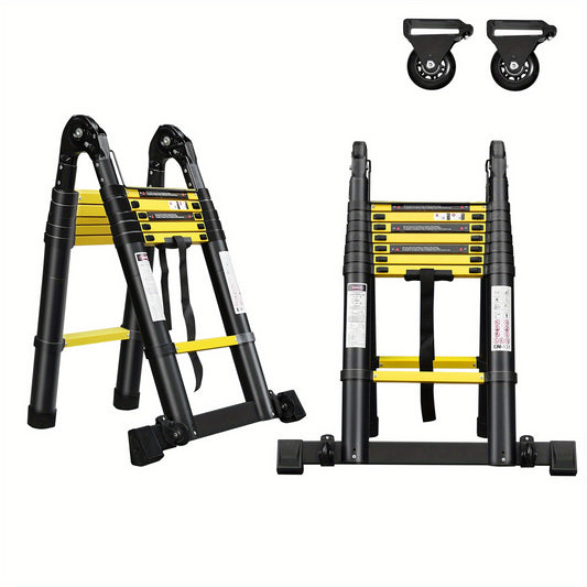 Telescopische Ladder – Telescoopladder – Opvouwbare Ladder – Uitschuifladder – Vouwladder – Aluminium – Max. 150 kg Draagvermogen – Compact & Lichtgewicht