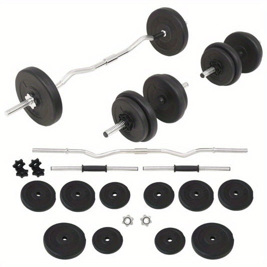 Halterset – Dumbbellset – Krachttraining Set – Fitness Gewichten – Spieropbouw Set – 30 kg Gewicht – Roestvrij Staal – Verstelbare Halters